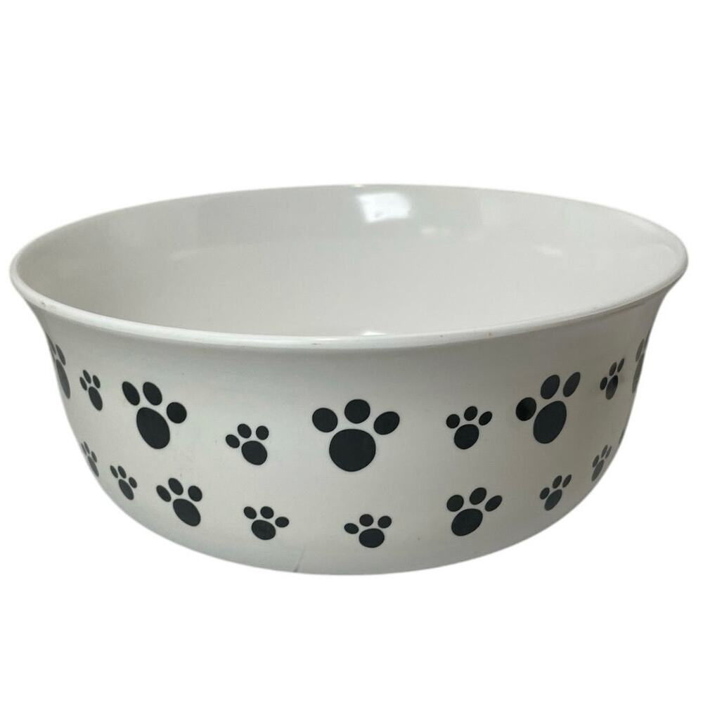 DOG DINNER BOWL LARGE SZ FIDO’S DINNER PLATE PAWS PRINT PETS ARE BEST FRIEND - Picture 8 of 8